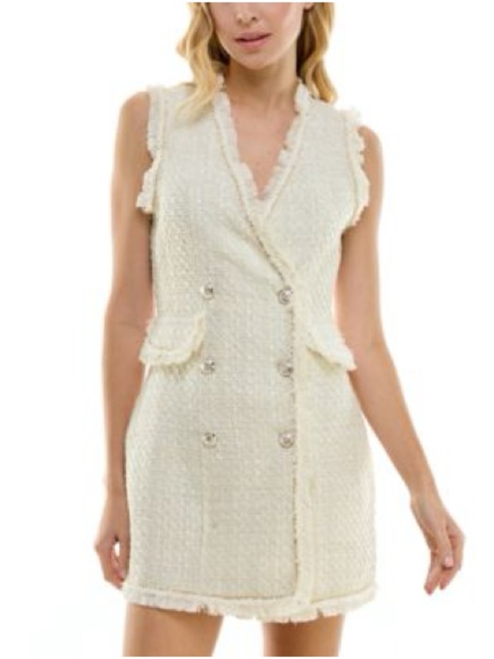 Trixie Sleeveless Boucle Body Con dress